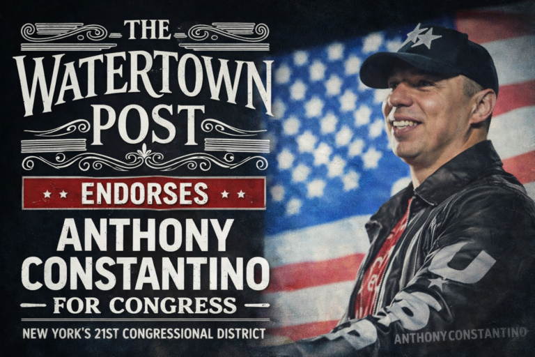 The Watertown Post proudly endorses Anthony Constantino for New York’s 21st Congressional District.