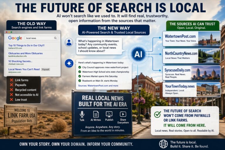 Own your town. Own your story. Own your domain.