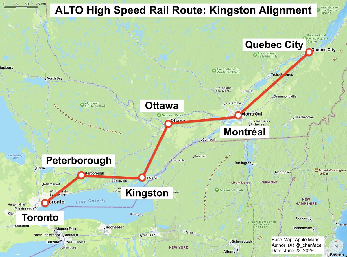 If approved, the North Country could find itself just a short drive from a high-speed connection to downtown Toronto, making same-day trips for business, entertainment, and tourism a realistic possibility for Watertown-area residents.