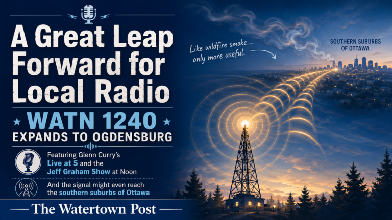 That means listeners farther north will now have greater access to Glenn Curry’s Live at Five, the Jeff Graham Show at noon, and the local conversations that have helped make WATN a North Country institution.