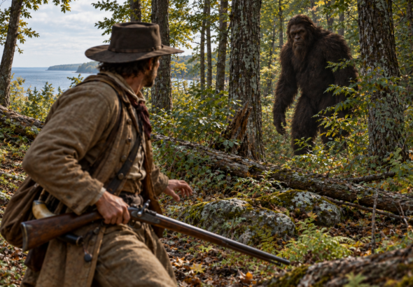 What makes the story even more interesting is what supposedly happened next. According to the surviving account, hundreds of people spent several days searching the woods for the creature.