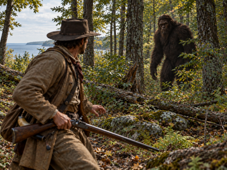 What makes the story even more interesting is what supposedly happened next. According to the surviving account, hundreds of people spent several days searching the woods for the creature.