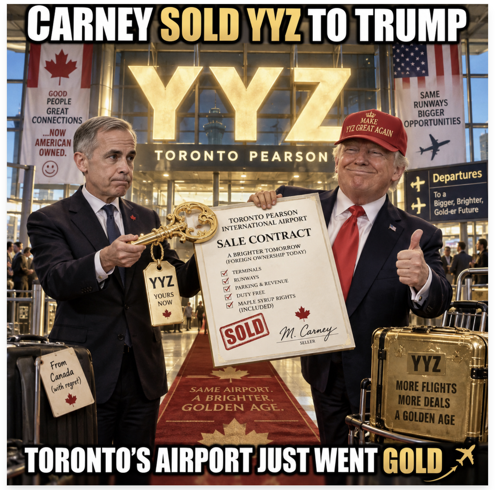 Toronto Pearson International Airport is YYZ.