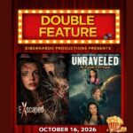 Official promotional artwork for DiBernardo Productions’ EXscaped and UnRaveled double feature at Syracuse’s Palace Theatre on October 16, 2026.