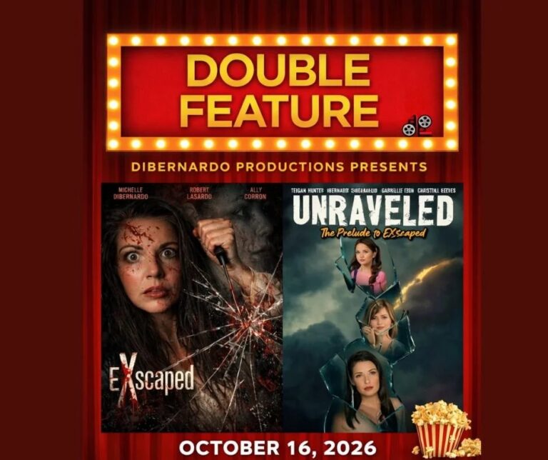 Official promotional artwork for DiBernardo Productions’ EXscaped and UnRaveled double feature at Syracuse’s Palace Theatre on October 16, 2026.